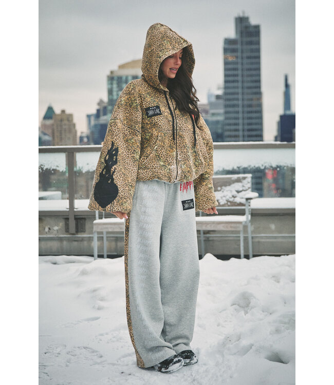 Sabbi Sabbi The Be Happy Leopard Padded Bomber