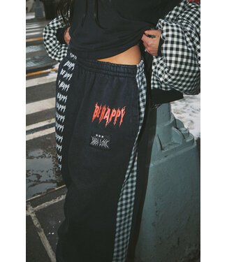 Sabbi Sabbi Be Happy Wide Sweatpants Gingham