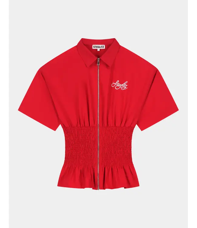 Stieglitz Stieglitz Kyla Smocked Blouse Red