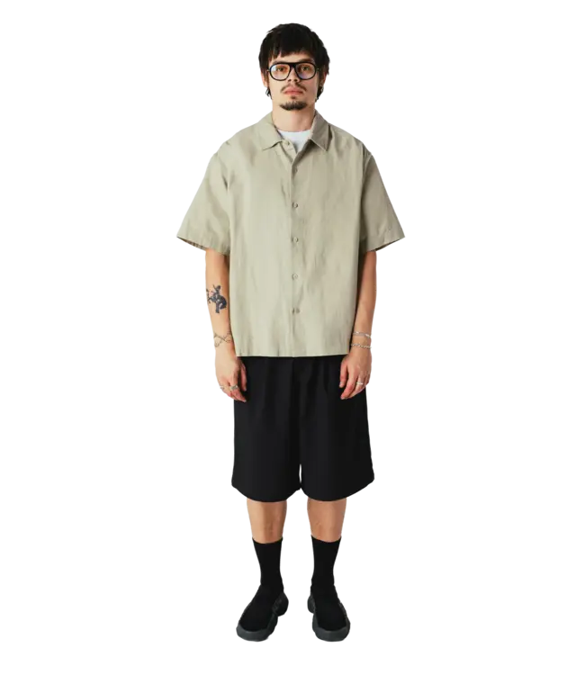 woodbird Woodbird Banks Linen Shirt Stone