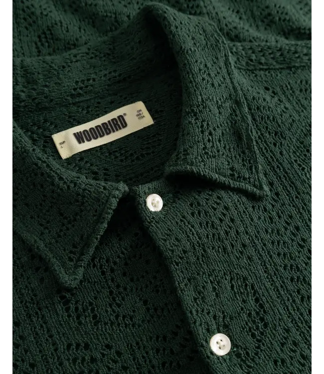 woodbird Woodbird Wang Knit Shirt Pine Green