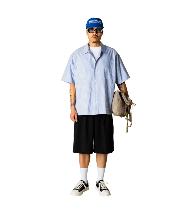 woodbird Woodbird Wang Ox Flower Shirt Light Blue