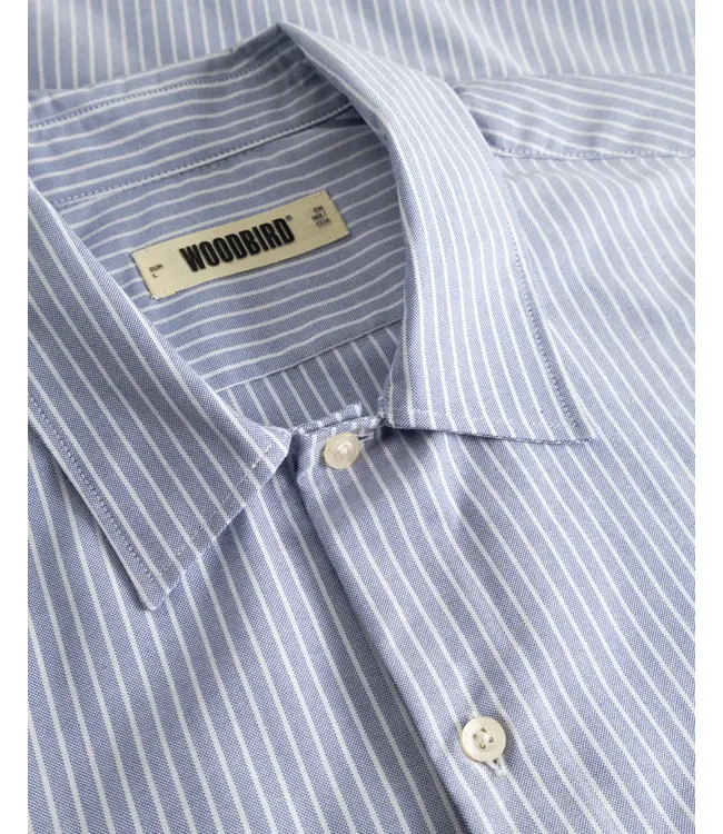 woodbird Woodbird Wang Ox Flower Shirt Light Blue