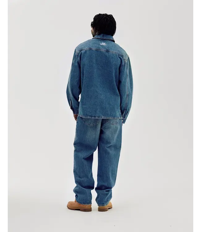 Bareen Bareen Oversized Denim Shirt Faded Blue