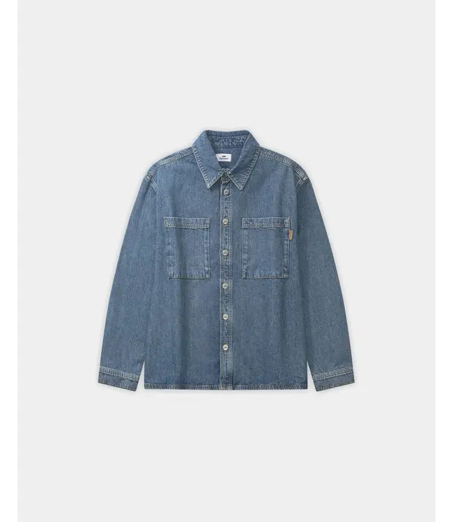 Bareen Bareen Oversized Denim Shirt Faded Blue