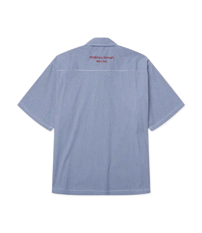 woodbird Woodbird Wang Stripe EMB Shirt Blue White