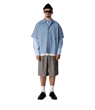 woodbird Woodbird Wang Stripe EMB Shirt Blue White