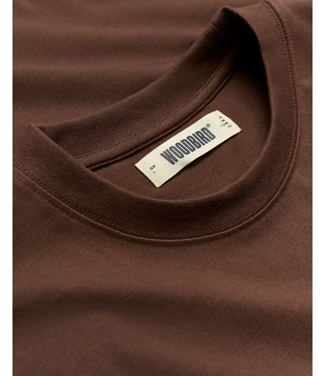 woodbird Woodbird Beam Lucky Tee Dark Brown