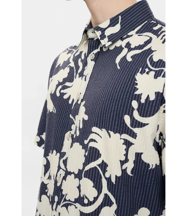 Anerkjendt Anerkjendt Akotto AOP SS Shirt Sky Captain