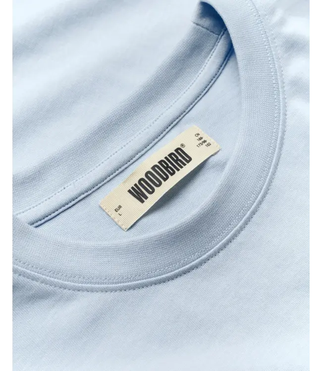 woodbird Woodbird Baine Octo Tee Dusty Blue