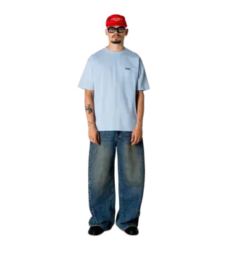woodbird Woodbird Baine Octo Tee Dusty Blue