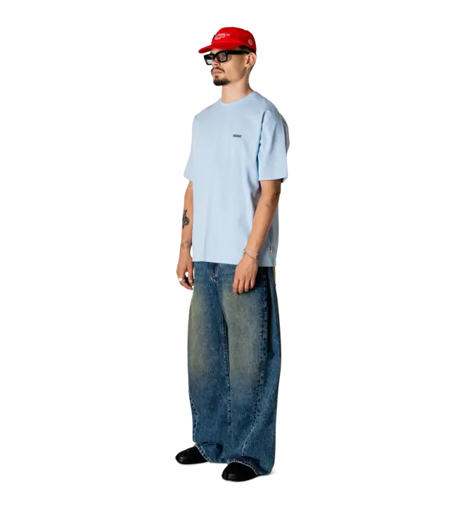 woodbird Woodbird Baine Octo Tee Dusty Blue