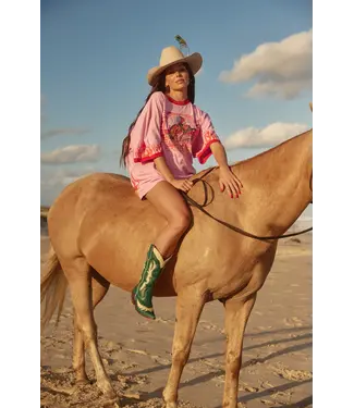 Sabbi Sabbi The Flaming Cowboy Tee Pink