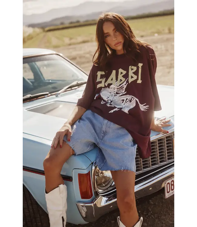 Sabbi Sabbi Rhinestone Tee Aubergine