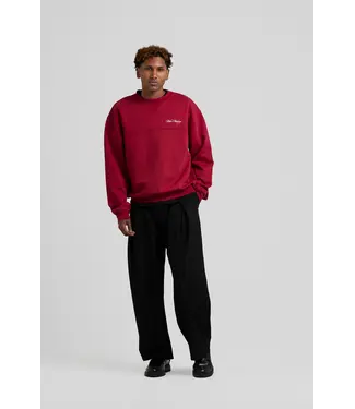 Arbor Antwerp Arbor Antwerp Cursive Crewneck Burgundy