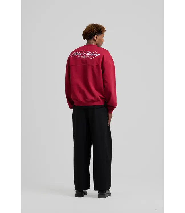Arbor Antwerp Arbor Antwerp Cursive Crewneck Burgundy