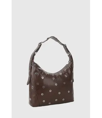 Silfen Silfen Ellie Crossbody Bag Dark Brown Eyelet
