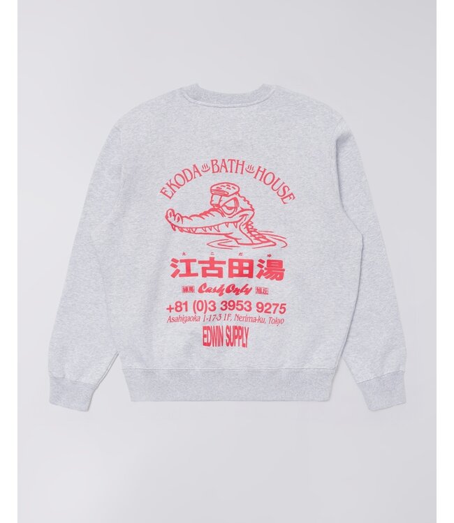 Edwin Edwin Ekoda Bath House Sweat Grey Marl
