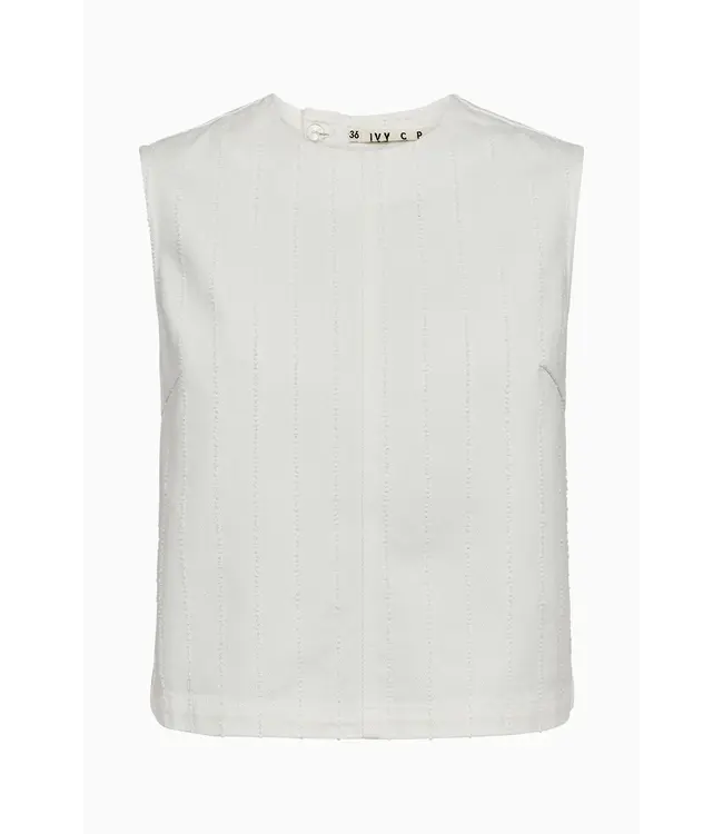 IVY Copenhagen IVY Heaven Cross Back Top Wash Pinstripe Needle Punch Optical White