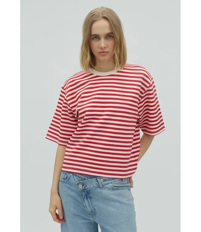 MbyM MbyM Betsy Stripe Emrys T-shirt Rococco Red Stripe 160726