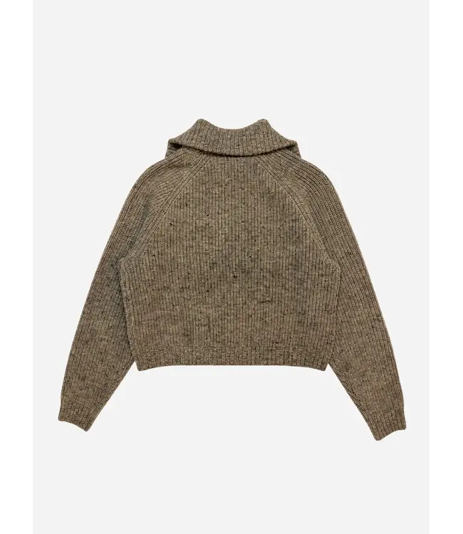 Nous Sommes Labels Nous Sommes Labels Clairie High Zip Cardigan Sand