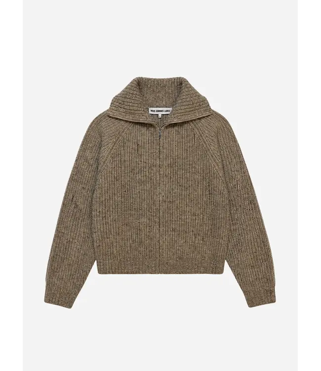Nous Sommes Labels Nous Sommes Labels Clairie High Zip Cardigan Sand
