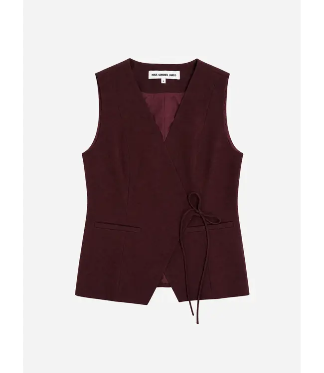 Nous Sommes Labels Nous Sommes Label Esca Tie Gilet Burgundy