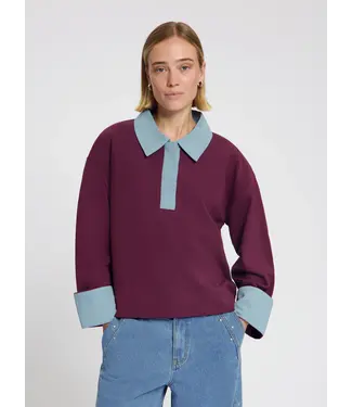 Nous Sommes Labels Nous Sommes Label  Lucilla Polo Sweat Plum Plum