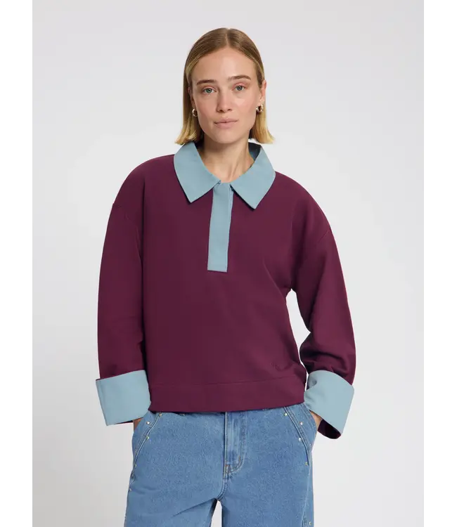 Nous Sommes Labels Nous Sommes Label  Lucilla Polo Sweat Plum Plum