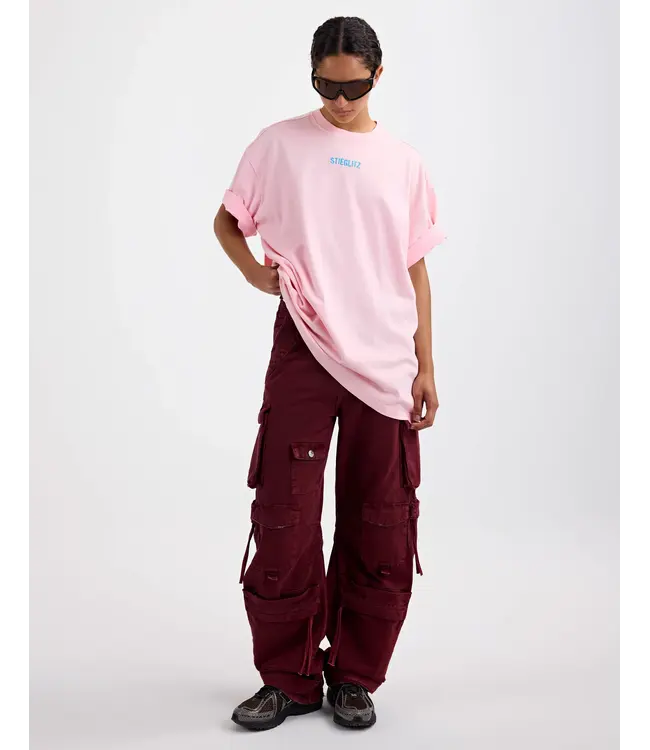 Stieglitz Stieglitz Basic Worn Out Oversized T-shirt Pink