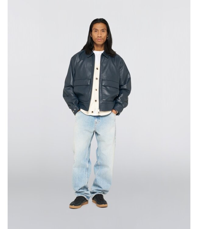 Edwin Edwin Dogma Jacket Leather Dark Navy