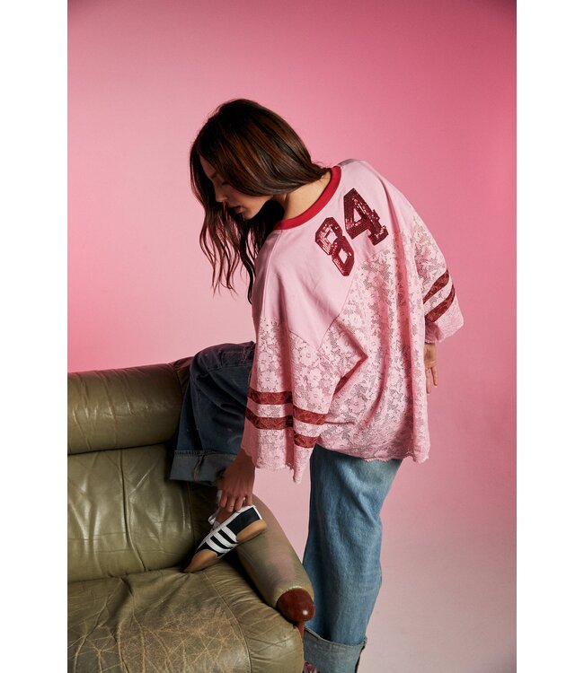 Sabbi Sabbi The Lace Varsity Jersey Pink