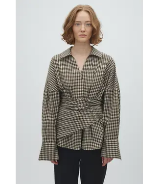 MbyM Mbym Chechi Merolda-M Scarf Smoked Olive Check