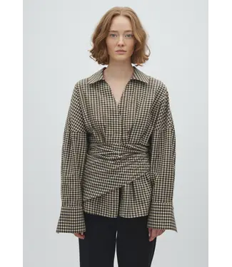 MbyM Mbym Chechi Isidor-M Blouse Smoked Olive Check