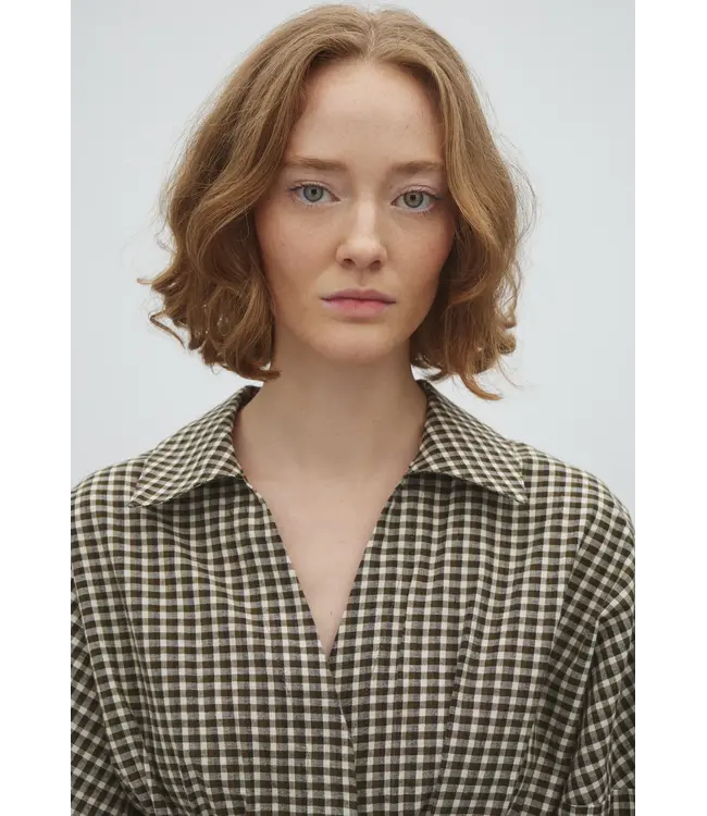 MbyM Mbym Chechi Isidor-M Blouse Smoked Olive Check