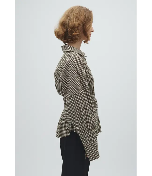 MbyM Mbym Chechi Isidor-M Blouse Smoked Olive Check