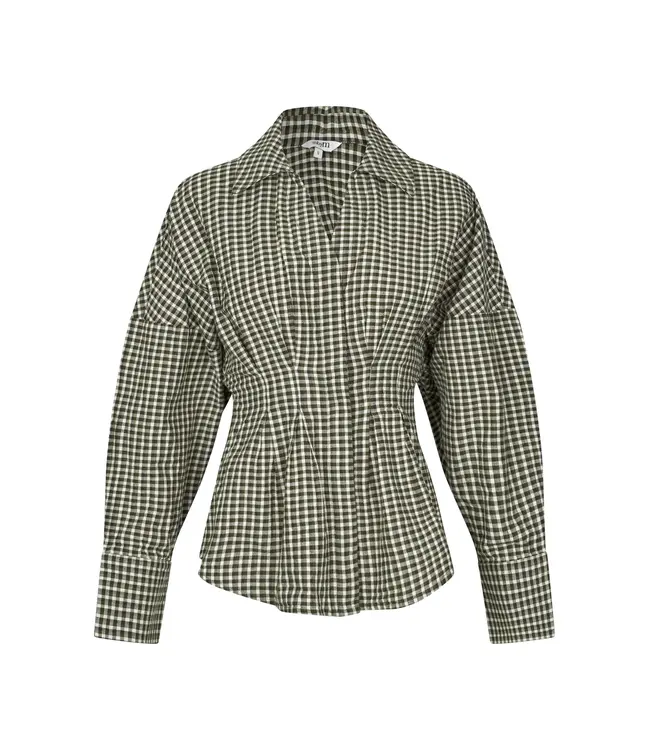 MbyM Mbym Chechi Isidor-M Blouse Smoked Olive Check