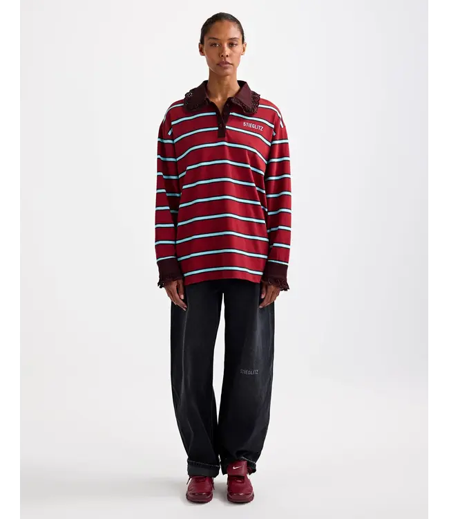 Stieglitz Stieglitz Cira Polo Longsleeve Lace Cuf Merlot