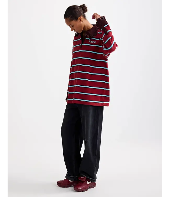 Stieglitz Stieglitz Cira Polo Longsleeve Lace Cuf Merlot