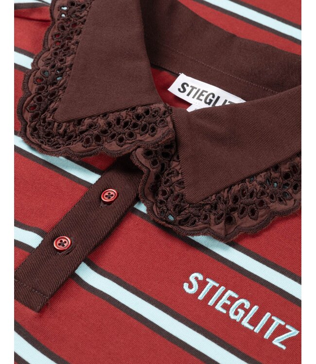 Stieglitz Stieglitz Cira Polo Longsleeve Lace Cuf Merlot