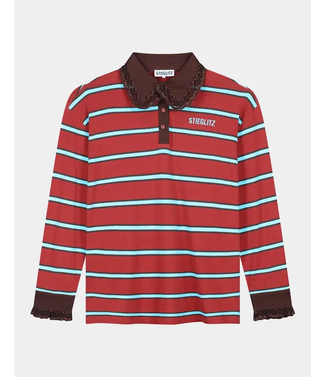 Stieglitz Stieglitz Cira Polo Longsleeve Lace Cuf Merlot