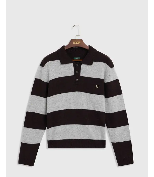 The Mercer Brand The Mercer Block Stripe Knit Brown/Grey