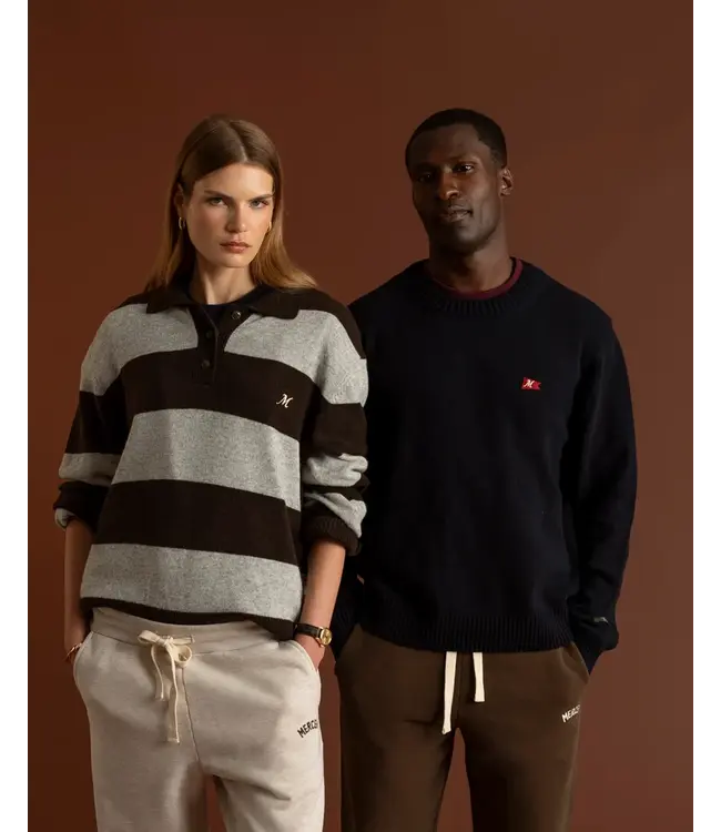 The Mercer Brand The Mercer Block Stripe Knit Brown/Grey