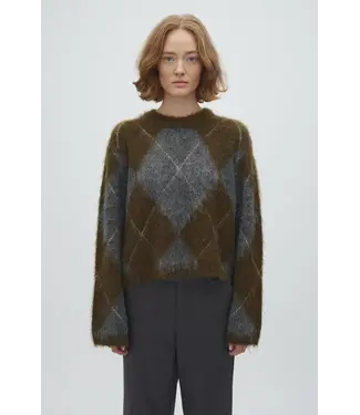 MbyM Mbym Brush Artwork Zelie-M Knit Argyle Olive