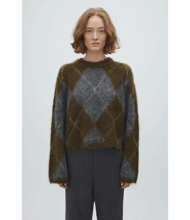 MbyM Mbym Brush Artwork Zelie-M Knit Argyle Olive