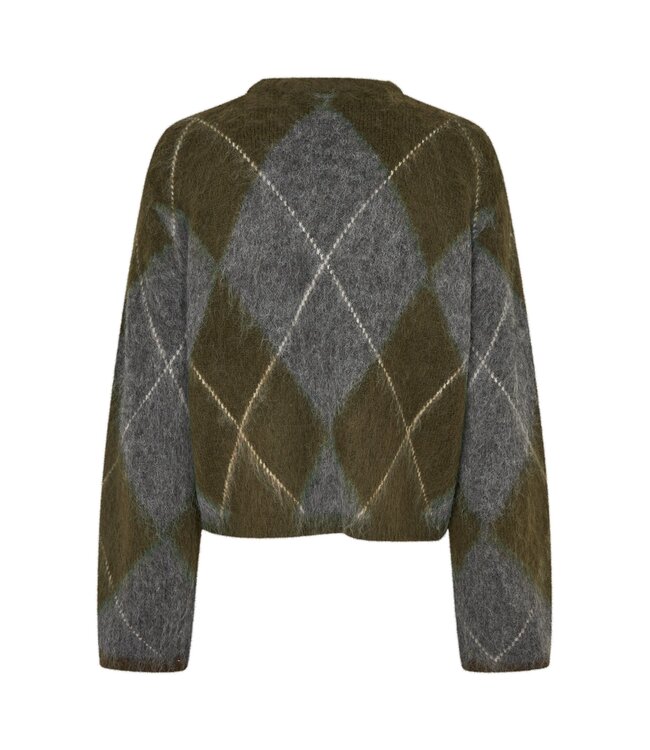 MbyM Mbym Brush Artwork Zelie-M Knit Argyle Olive
