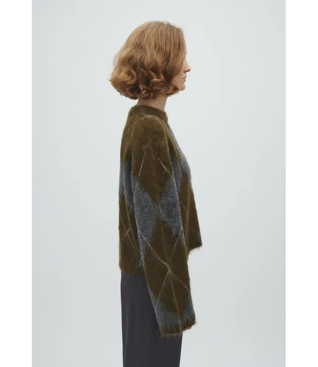 MbyM Mbym Brush Artwork Zelie-M Knit Argyle Olive