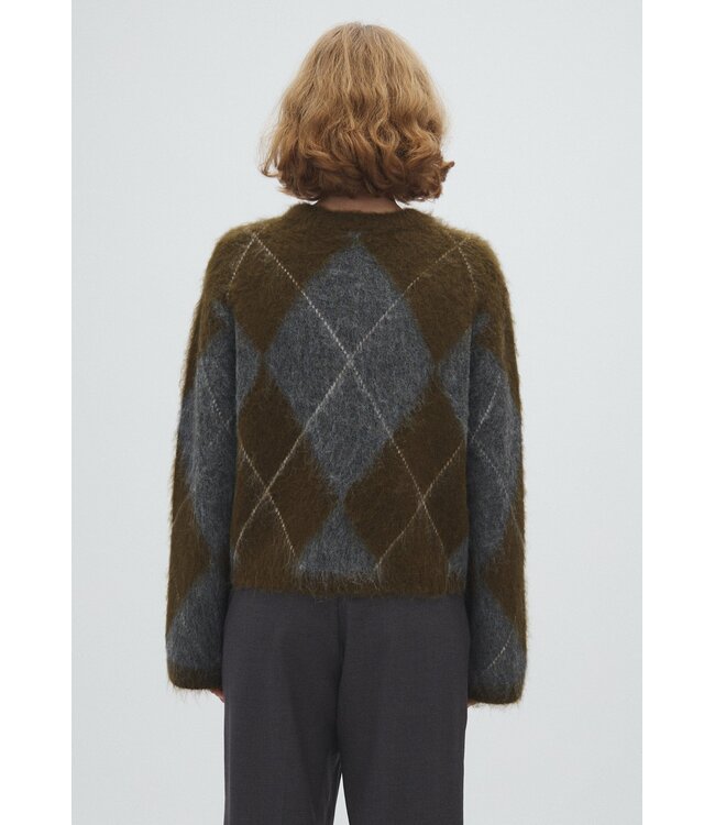 MbyM Mbym Brush Artwork Zelie-M Knit Argyle Olive