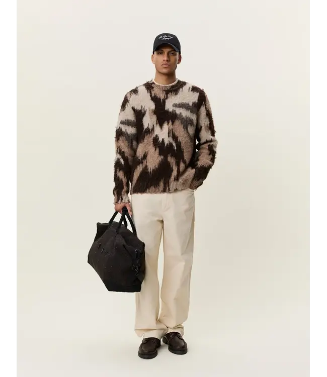 Les Deux Les Deux Forrest Crewneck Knit Shopping Bag  Brown 300926