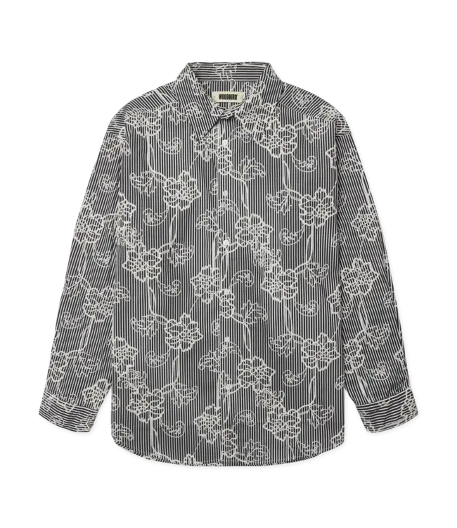 Woodbird Woodbird Brooks EMB Shirt Black-White